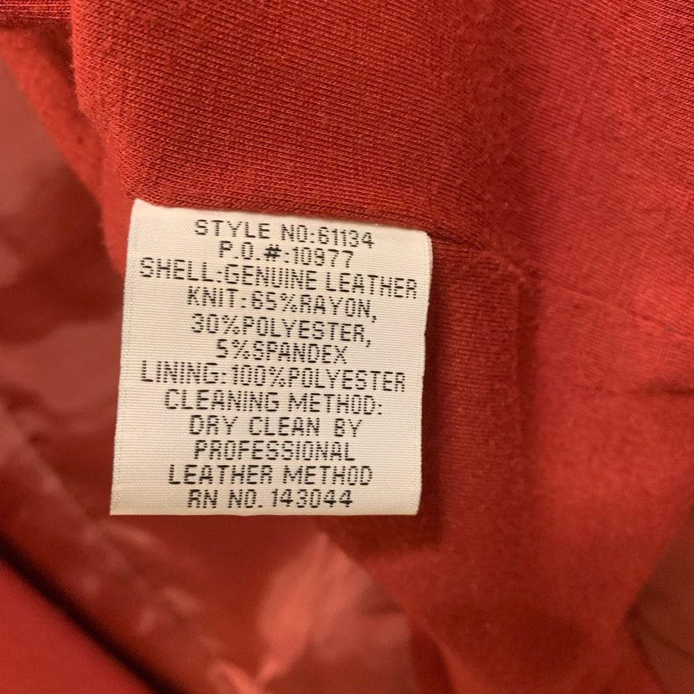 bagatelle Red Tie-Front Leather Sleeve Jacket - Picture 6 of 6